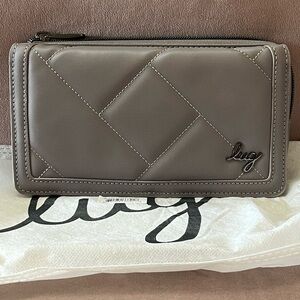 Lug Surrey Satin Luxe VL Wallet in Pearl
